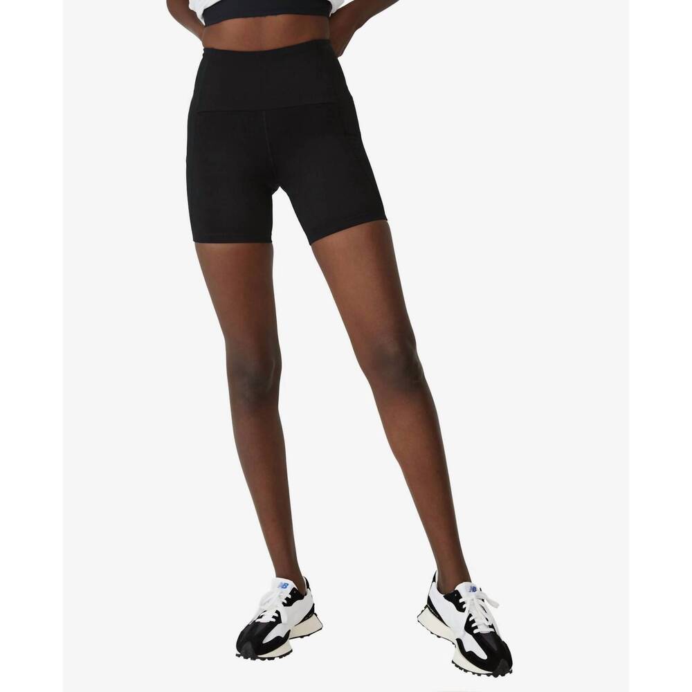 NEW COTTON ON women's compression mid length bike shorts in black